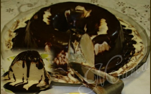 Sorvete pudim cremoso