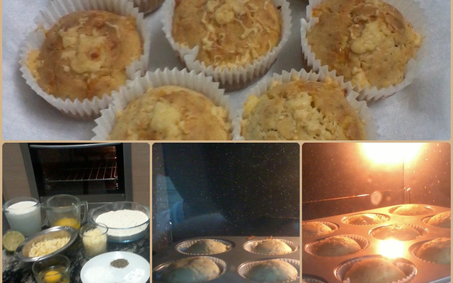 Muffin de queijo parmesão