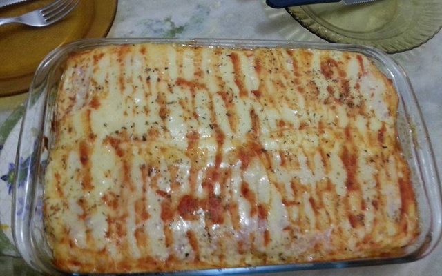 Lasanha de pão de forma