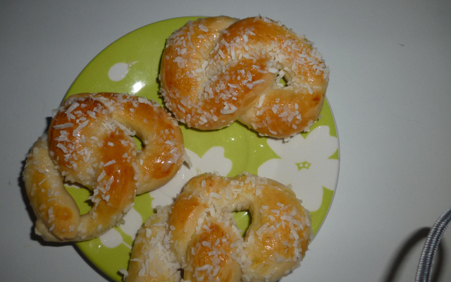 Pretzel de leite condensado e coco