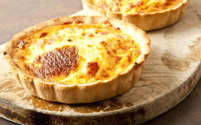 Quiche de presunto e queijo do Glauco