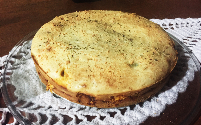 Torta de frango cremosa de liquidificador