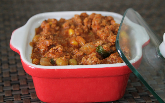 Achadinho de carne moída com purê