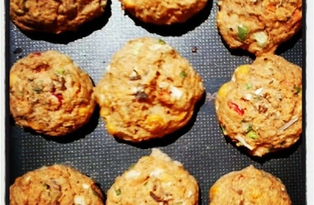 Bolinho integral assado de grão-de- bico