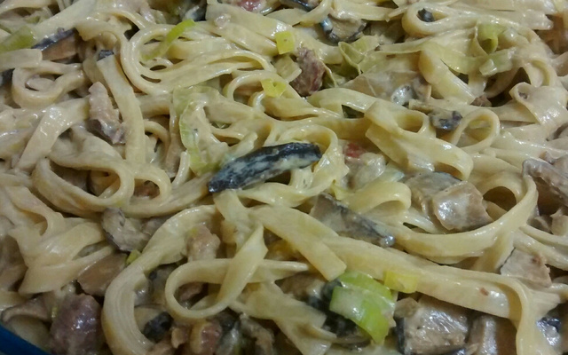 Fettuccine com shitake do Cozzi