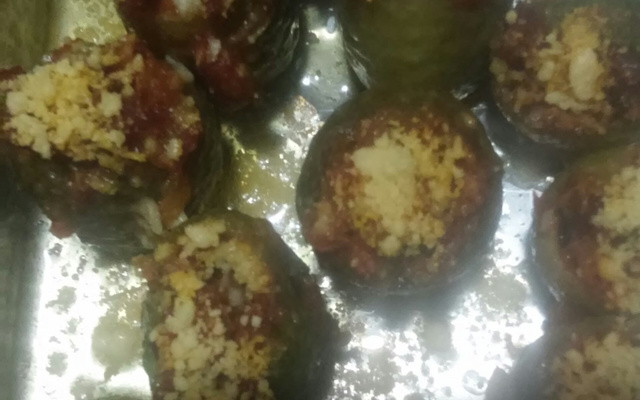 Maxixe recheado com carne seca