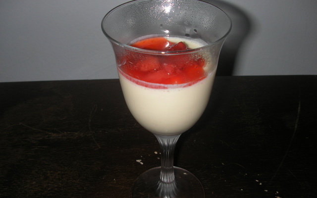 Mousse italiana de mel - Panna Cotta