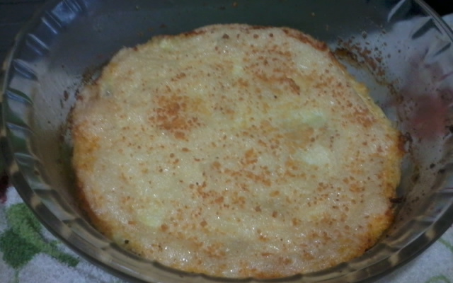 Souflé de chuchu com carne moída