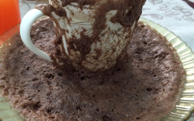 Bolo de caneca sem ovo