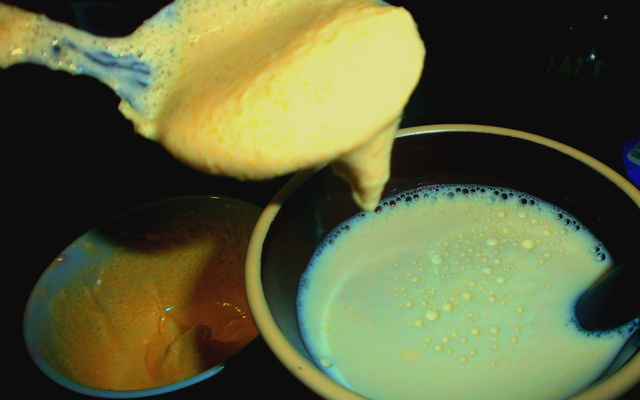 Gemada com camomila ao leite