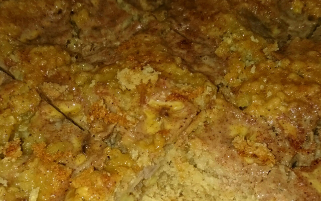 Bolo de banana com aveia e leite condensado da Renatinha