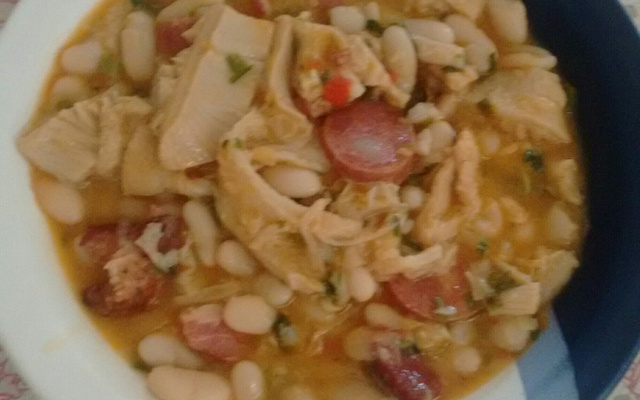 Feijão branco com dobradinha