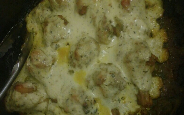 Coxinha da asa ao molho cremoso