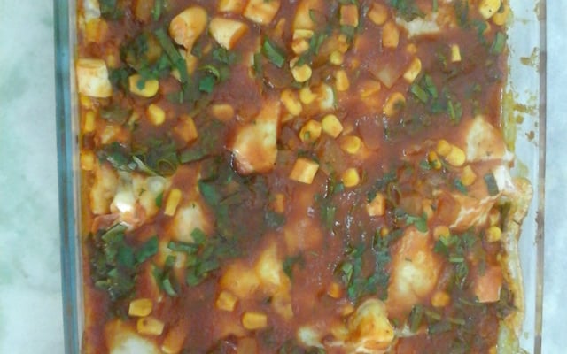 Filé de peixe à parmegiana