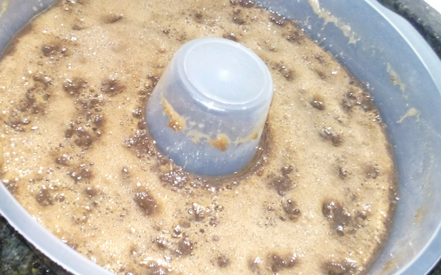 Pudim de chocolate no microondas