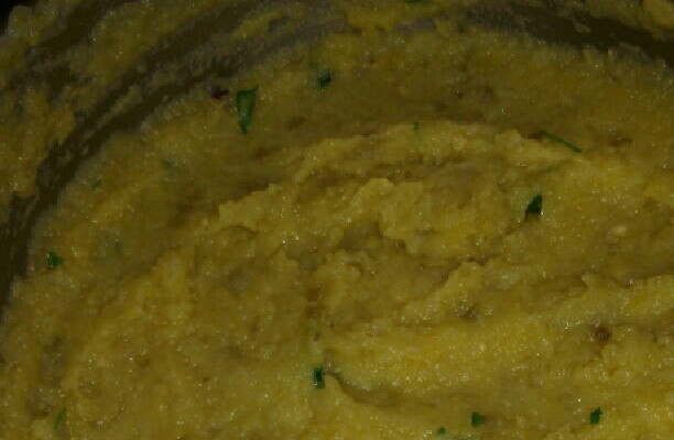 Purê de batata doce com salsinha