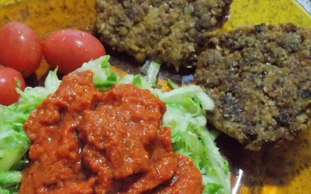 Hambúrguer de aveia vegano