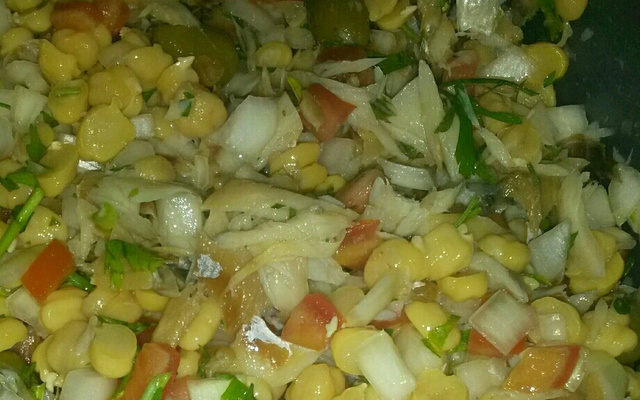 Bacalhau com grão-de-bico (salada fria)
