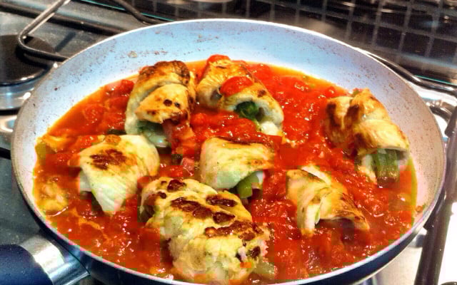 Filé de frango recheado