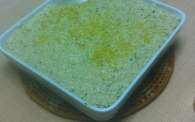 Risoto de limão siciliano com filé de salmão