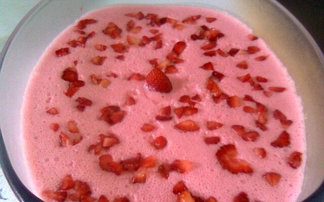 Sorvete light de morango