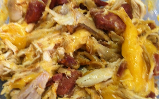 Frango Mazu (para aproveitamento de sobras de frango assado)