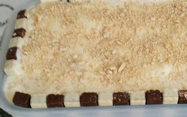 Pavê irresistível de Bis e sorvete