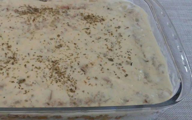 Escondidinho com molho bechamel