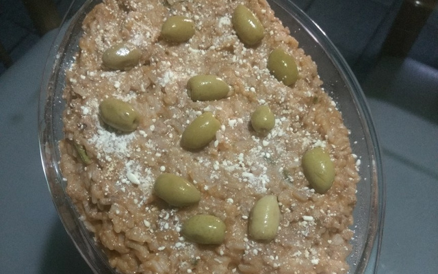 Risoto de carne moída