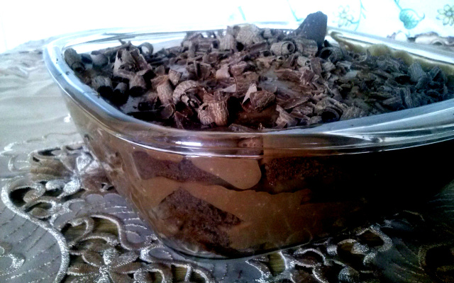 Bolo pavê de chocolate e capuccino