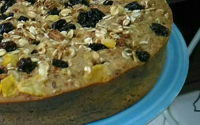 Bolo de banana com aveia