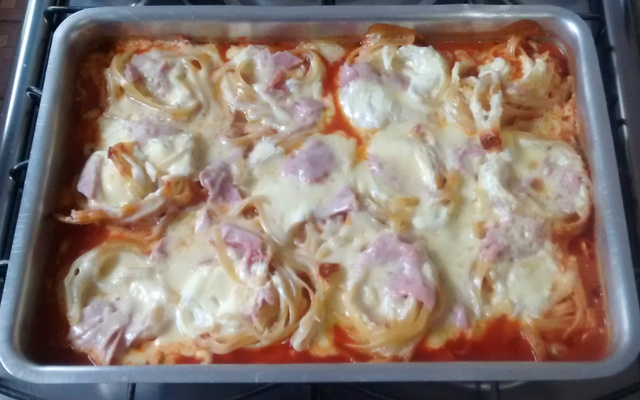 Macarrão talharim de forno