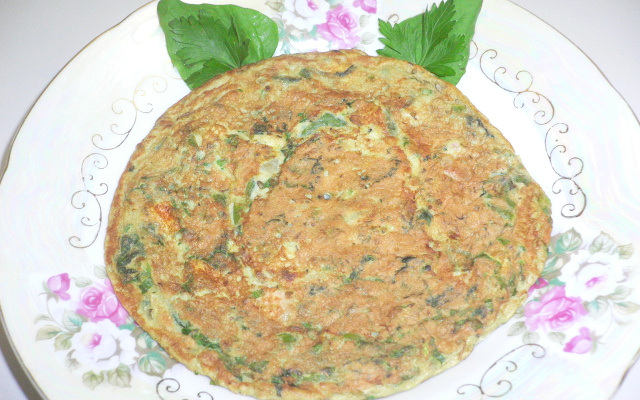 Omelete de espinafre e queijo