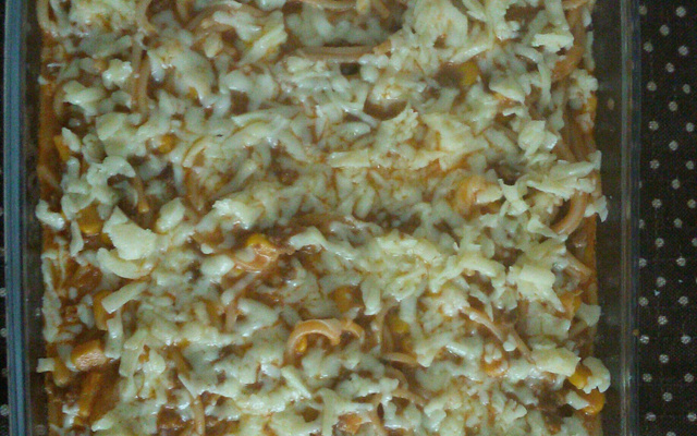 Macarrão com carne moída