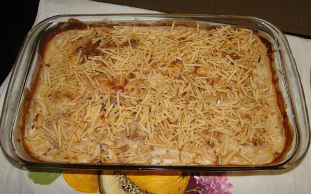 Filé de frango ao creme de cebola