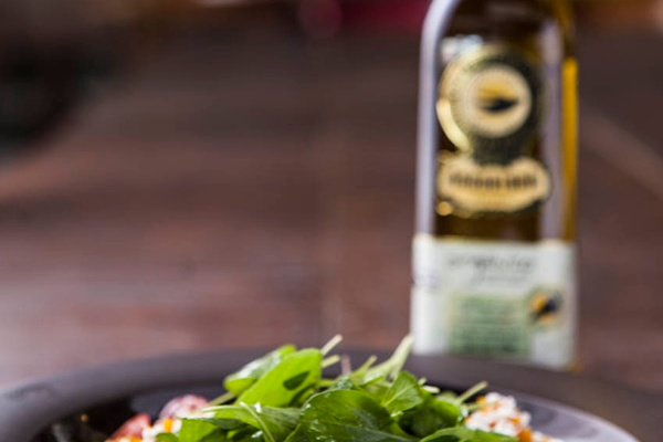 Salada de abóbora com queijo de cabra