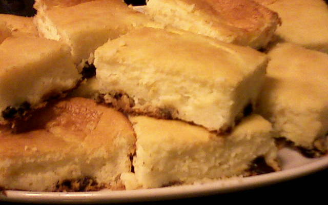 Torta de ricota com passas