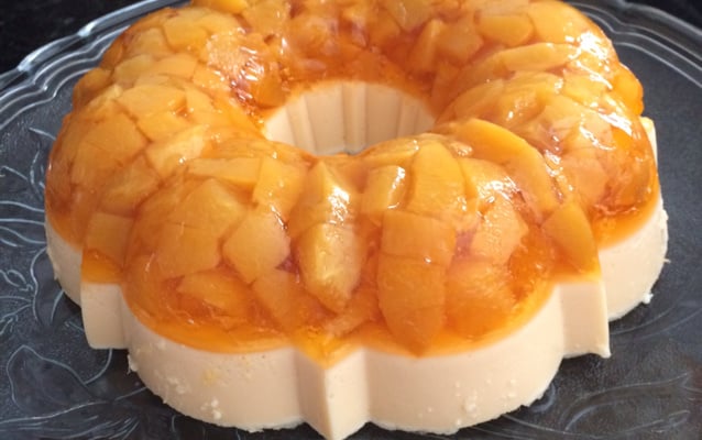 Sobremesa de pêssego facílima