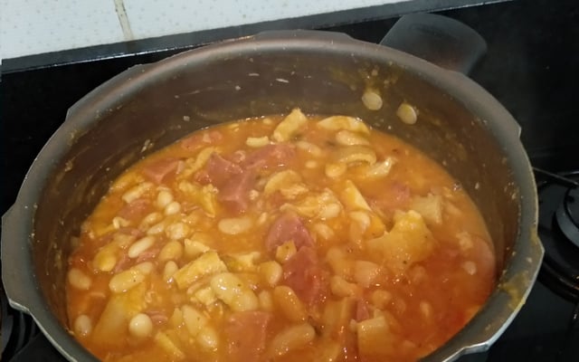 Dobradinha com feijão branco