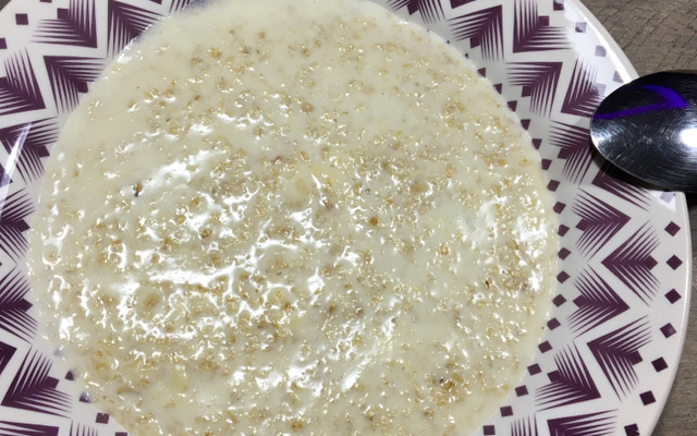 Papa de aveia com leite condensado