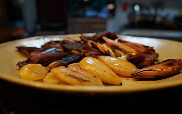 Farofa de pinhão assado