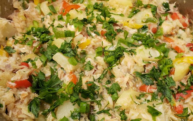 Bacalhau com pimenta biquinho fresca