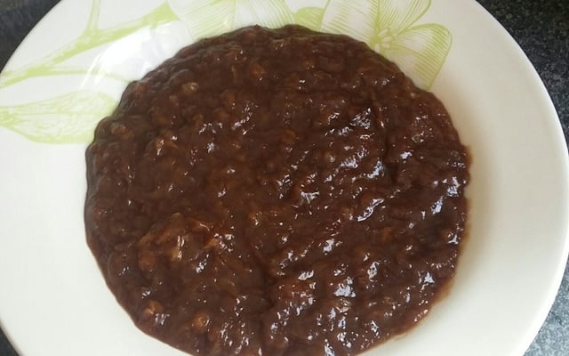 Doce de banana com chocolate