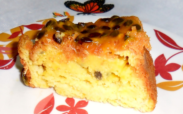 Bolo diet de maracujá