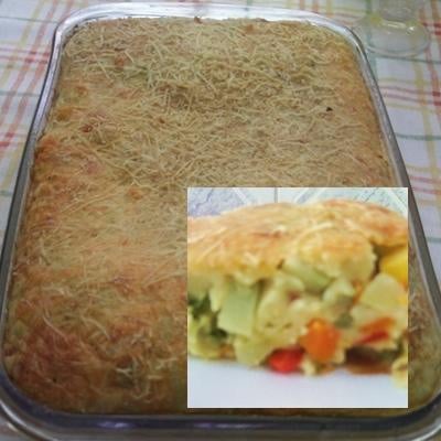 Torta de legumes prática de liquidificador