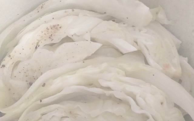 Repolho cozido no vapor