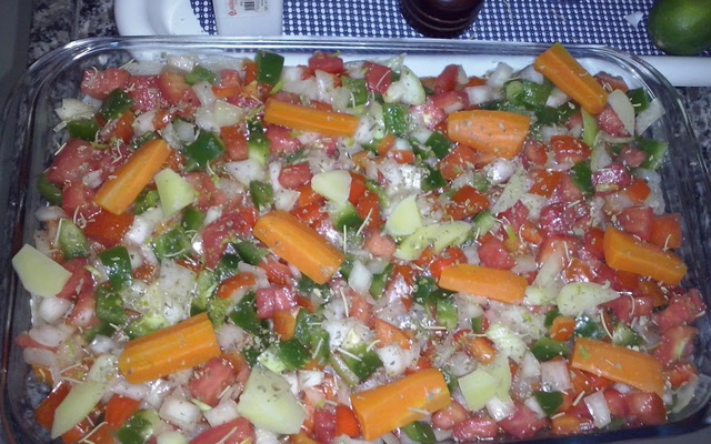 Filé de peixe com batatas ao forno