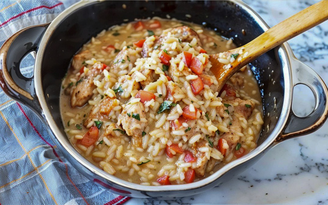 Risoto de frango Tudo Gostoso