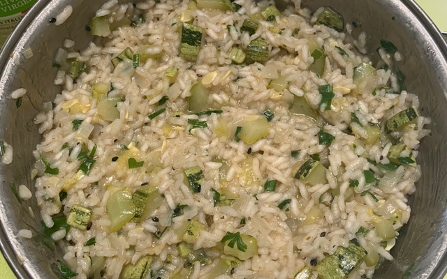 Risoto de abobrinha italiana