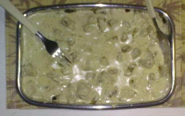 Carne ao molho de gorgonzola